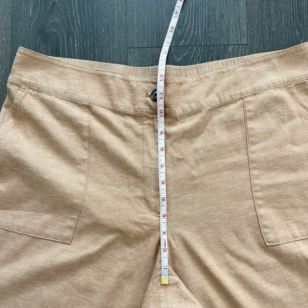 J Jill Purejill Linen Cotton Blend Wide Leg Cropped Pants Large Coastal Resort - Picture 6 of 10